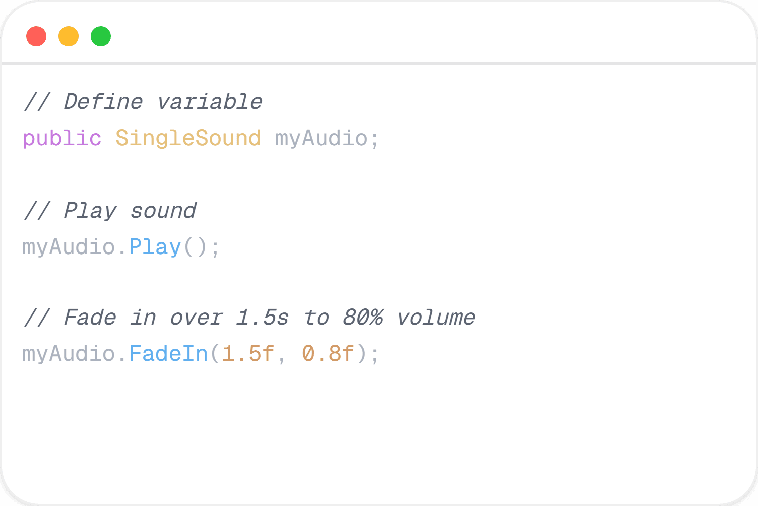 Unity Audio Manager Code